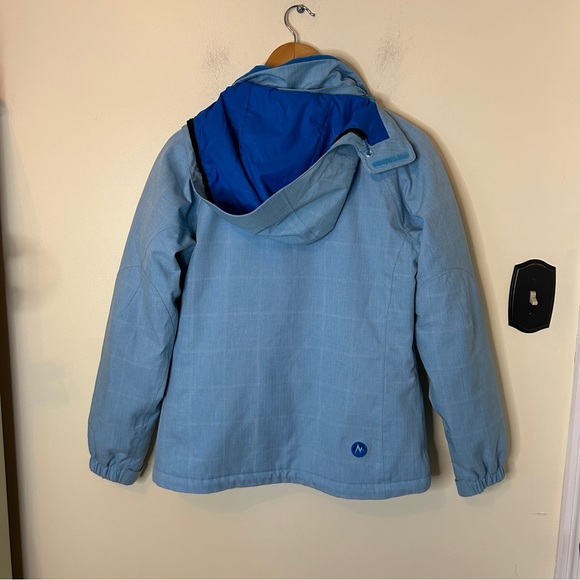 Marmot Waterproof Blue Plaid Ski Jacket Size S - Picture 2 of 16